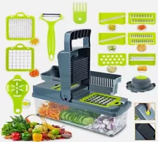 15-In-1 Vegetable Fruit Chopper Cutter Food Onion Veggie Dicer Slicer Kitchen US