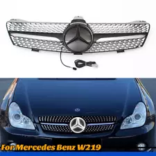 Front Grille Grill For Mercedes W219 CLS500 CLS550 CLS63AMG W/Led Star 2005-2008