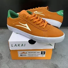 Lakai Newport SMU Orange Suede Larry June 1st Release Worn Sz 13 w/ SIGNED Box