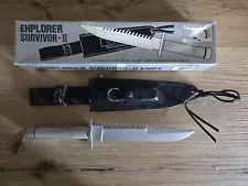 Gutmann Explorer Survivor II Fixed Blade Bowie Knife Japan Penny .01 No Reserve