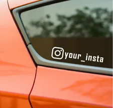 Custom Instagram Handle Vinyl Decal - Custom Size Car Decal Sticker