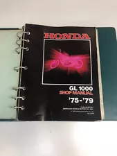 Honda OEM Service Manual Repair Shop Book 1975-1979 GL1000 Goldwing Green Binder (For: 1975 Goldwing 1000)