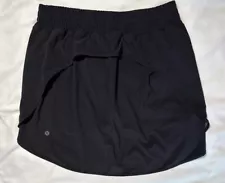 EUCðLululemon Hotty Hot High-Rise Skirt *Long Size 10 Black Lined