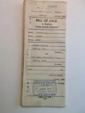 1937 Bill of Sale for 1931 Chevrolet Truck Lang Chevrolet Xenia Ohio repossessed