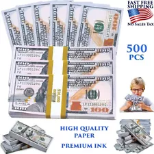 500 PCS 100 DOLLAR BILLS REPLICA PLAY MONEY MOVIE FAKE BANK GAMES KIDS CASH