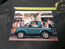 1987 SUZUKI SAMURAI CONVERTIBLE DEALER DOUBLE-SIDED SINGLE SHEET SALES BROCHURE