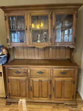 Beautiful Maple dining room hutch - 73” H X 53” W X 29”D