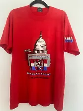 Vtg Red Vintage USMC Marine Corps Marathon For A Drug Free America T-Shirt