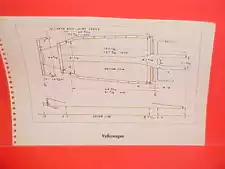 1974 VOLKSWAGEN BEETLE SEDAN CONVERTIBLE + SUPER BEETLE FRAME DIMENSION CHART