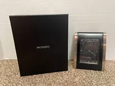 Movado Elliptical Dial Black / Silver Clock - FREE SHIPPING !