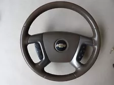 Steering Wheel Dark Cashmere with Controls Leather 2007-2014 Suburban Avalanche (For: More than one vehicle)