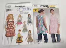 Simplicity Apron Patterns Lot Uncut 5429 & 8784