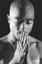 Tupac Shakur - Personality Poster (2Pac - Topless / Pray) (Size: 24" x 36")