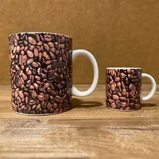 Starbucks 2007 Mug Coffee Beans 16ozAnd Matching 2.9oz Espresso Mug