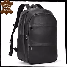 Mens Designer Bag GENUINE LEATHER Large Capacity Luxury Travel Laptop Backpack