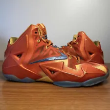 Nike Lebron 11 XI Preheat Forging Iron Orange Size 11 Sneakers Shoes 626376-800