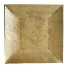 24 pcs 12" GOLD SQUARE WOODEN TEXTURE CHARGER PLATES Wedding Party Dinner SALE