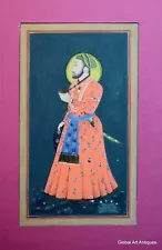 Mughal Emperor Hand Painted Old Indian Miniature Painting Collectible. i54-781