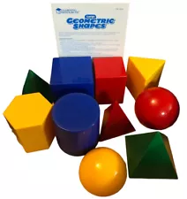 Set of 10 Geometric Shapes Learning Resources Geometry 3D Shapes Math LER 0922