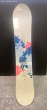 Burton Farther Blue White Abstract Forty Three Edge Finishing Snowboard 143cm