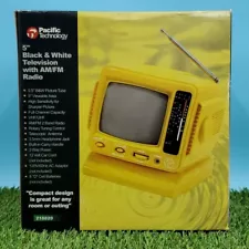 Pacific Technology 5" Black and White Television & AM/FM Radio - 210020 YELLOW