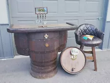 70s vintage Whiskey Barrel Bar