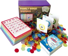 Complete Bingo Game Set with 100 Bingo Cards1000 Bingo Chips and Deck of Callin