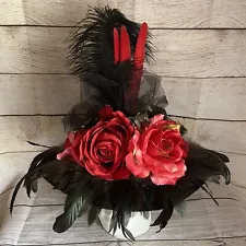 Custom Made Kentucky Derby Horse Racing Hat One Size - Feathers Horse Roses