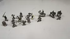 Lot of 17 Vintage Pewter Figurines