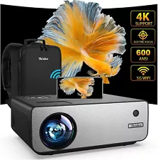 Projector with Wifi and Bluetooth, Tkisko 600ANSI 20000L Native 1080P 4K Support