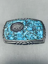 IMPORTANT CHARLES LOLOMA STUDENT VINTAGE NAVAJO STERLING SILVER BUCKLE