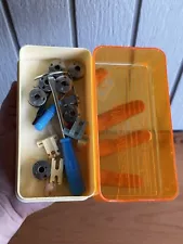 7 Vintage SINGER CLASS 66 - 4 HOLE Sewing Machine Bobbins Plus Extra Accessories