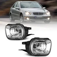 Clear Lens Fog Lights For 2002-2007 Mercedes Benz C-Class Front Bumper Assembly (For: 2007 Mercedes-Benz)