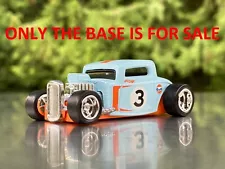 HOT WHEELS CUSTOM BASE '32 FORD *ORANGE* GULF LOWERED LENGTHENED WIDENED