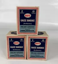 Vintage Bay's Gauze Bandage '2 by 10 yard Parke, Davis, & Co Medical Advertising