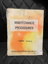 Vintage Toyota Maintenance Procedures for 1980 Models