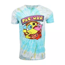 PACMAN GRAPHIC TIE DYE T SHIRT UNISEX ADULT