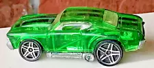 Hotwheels 1969 Chevelle Translucent Green With Black Stripes Toy Car