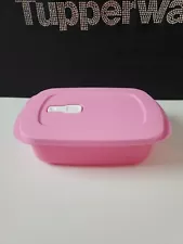 Tupperware Crystalwave Plus 4 Cup Microwave Rectangular Dish Container Pink Sale