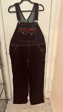 Dickies Denim Overalls Red Zip Trim Size MR NEW Mens