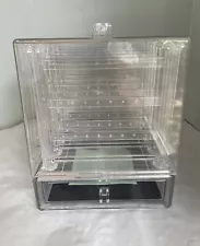 Reserved Acrylic Earring Case Clear Stand Jewelry Box, Drawer Up To 60 Pairs