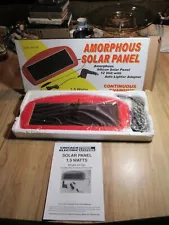 NIB Amorphous SOLAR PANEL 12 VOLT AUTO or BOAT 1.5 Watt BATTERY CHARGER