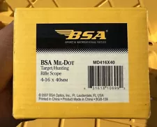 BSA rifle scope MIL DOT MD416X40 TARGET HUNTING RIFLE SCOPE