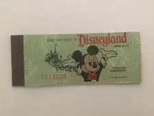 Vintage Disneyland Main Gate Admission Ticket And Coupon Book, Circa 1980