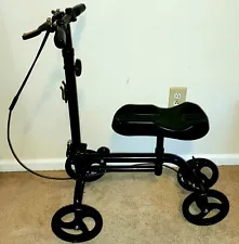 Used-WinLove Knee Scooter Steerable Walker Medical Roller Scooter Crutch Basket