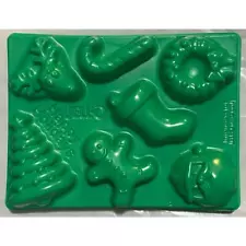 Jello Happy Holidays Christmas Molds Green Set of 4 Trays