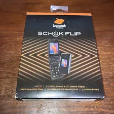 Boost Mobile QualityOne Schok Flip 8GB, Black - Prepaid Phone - Brand New Sealed