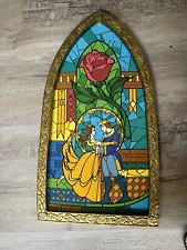 Disney Parks Exclusive Beauty & The Beast Stained Glass Window Fantasyland