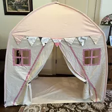 Love Tree Teepee Tent Kids Play Tent Children Fort Canvas Canopy Indoor Pink