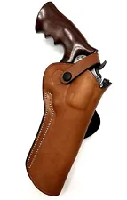 For 6" S&W 586 686 38/357, Right Hand Leather OWB Roto Paddle Holster